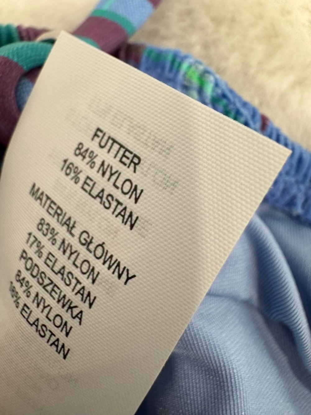 New Polo Ralph Lauren Women's Size M Blue Smocked Madras Balconette Swim Top - Picture 12 of 13